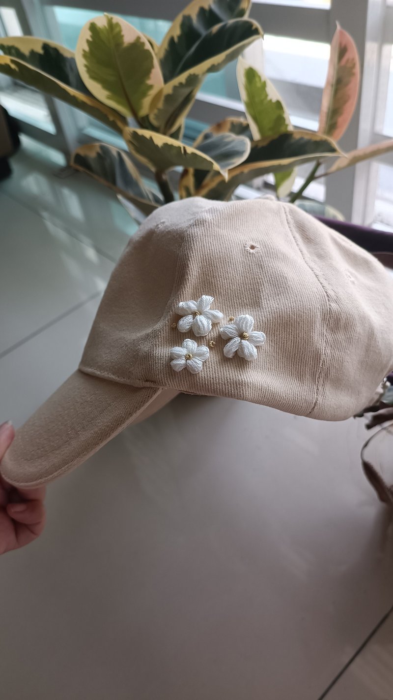 Pop Out Flower Cap - 其他 - 亚麻 卡其色