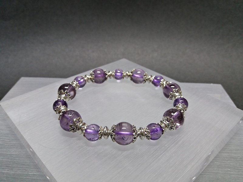 紫缘 - 天然紫黄晶纯银手链  Ametrine Silver Bracelet - 手链/手环 - 宝石 紫色