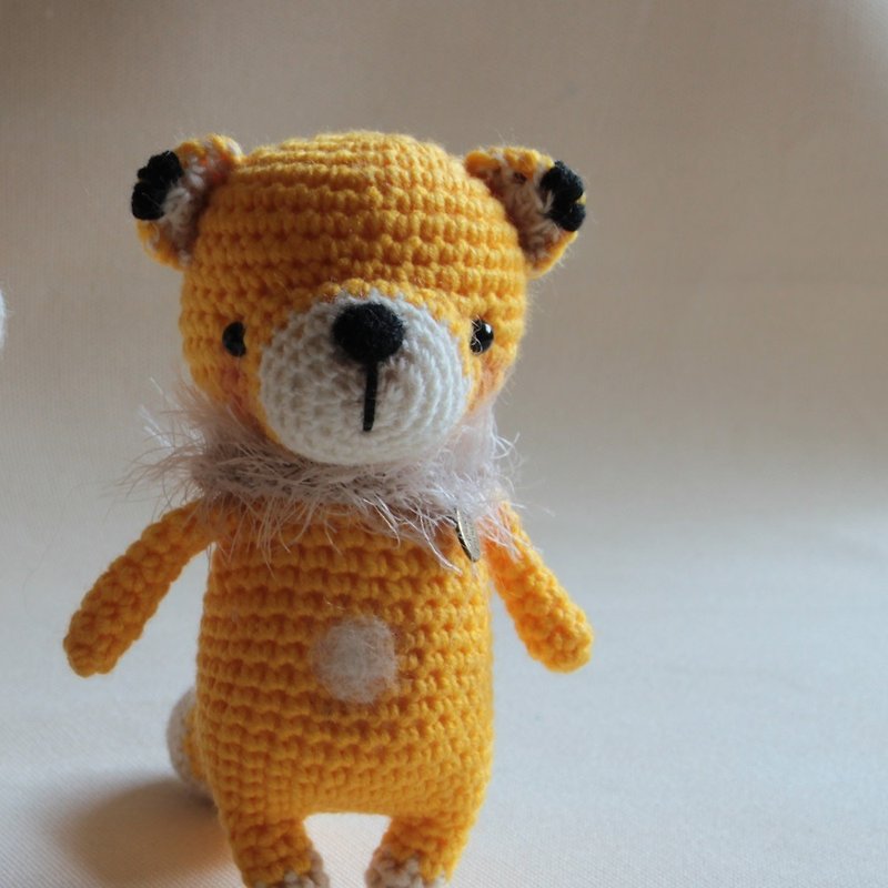 黄色小狐狸 毛围巾 - 玩具/玩偶 - 聚酯纤维 黄色