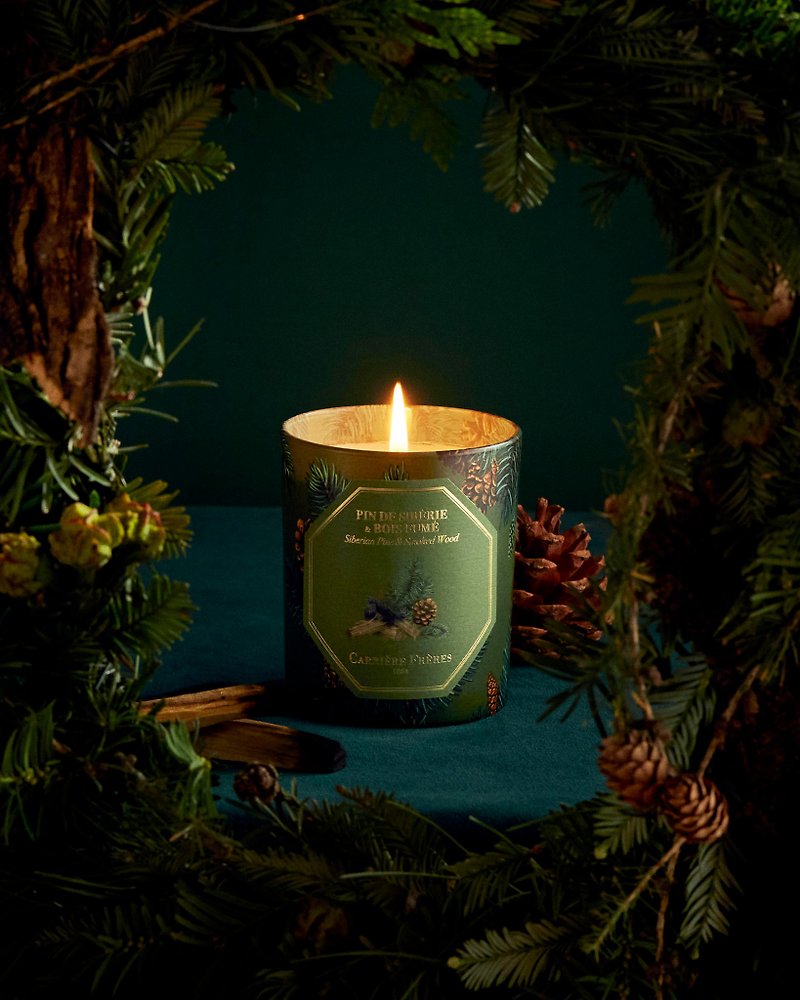 Carrière Frères  西伯利亚松柏 x 烟熏木 限量香氛蜡烛 - 蜡烛/烛台 - 陶 绿色