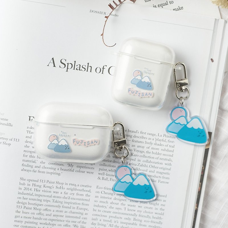 Smilie微笑富士山透明AirPods保护套 (附吊饰) - 耳机收纳 - 塑料 透明