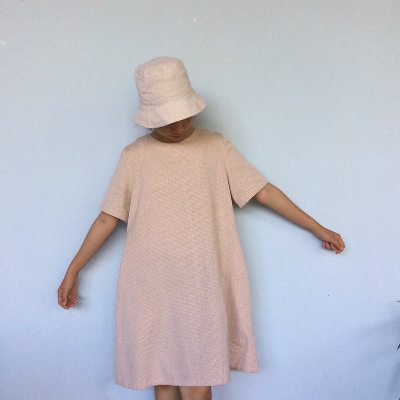 hand-woven cotton fabric with natural dyes dress y6 - 洋装/连衣裙 - 棉．麻 