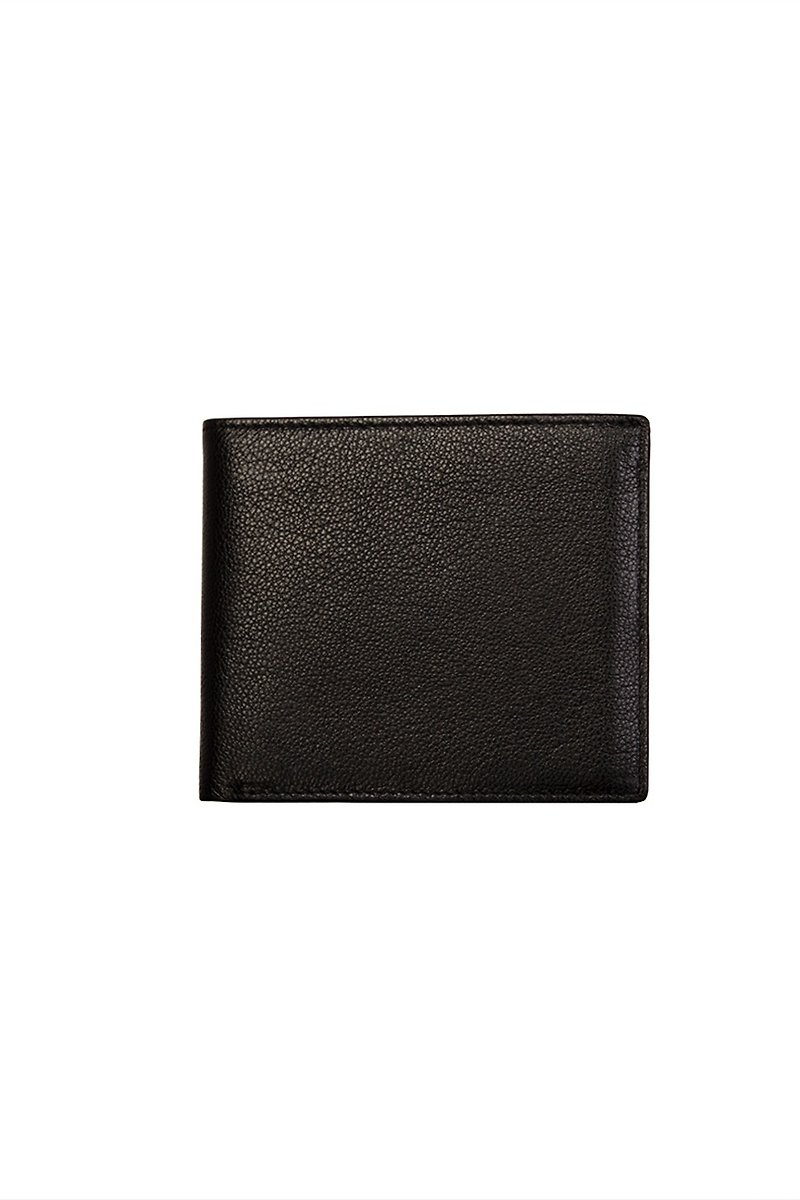 黑色羊皮软横式商务钱包 - 皮夹/钱包 - 真皮 