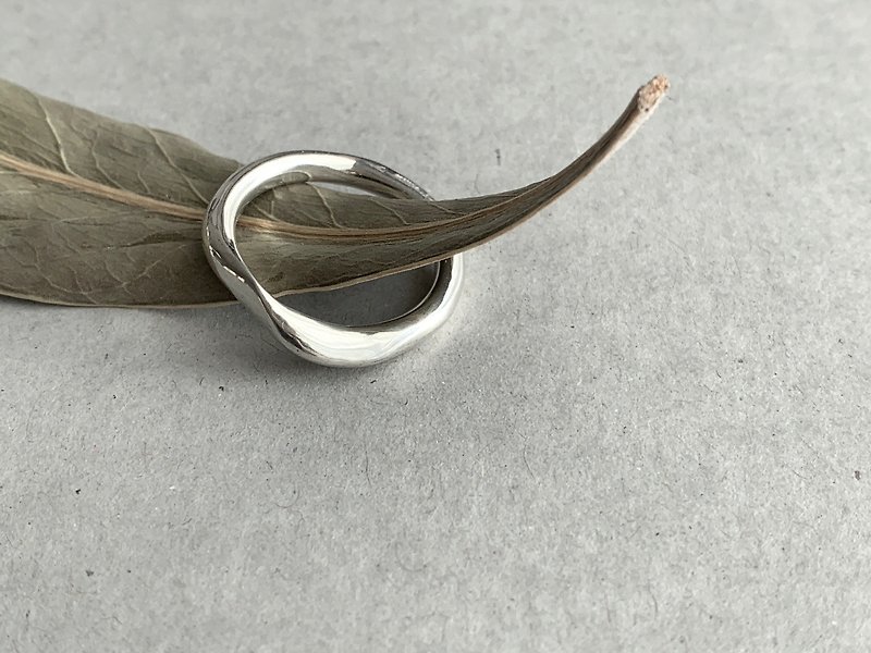 【SV925】kikkake / #1 or #2 : Ring(Large 3mm) - 戒指 - 银 银色