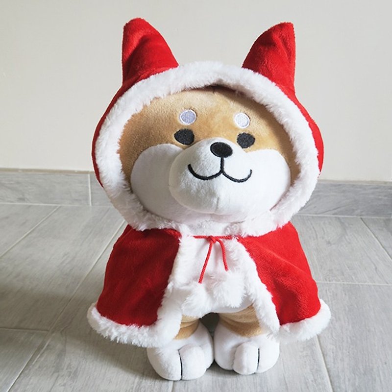 SHIBAinc 圣诞 毛帽 柴犬 毛公仔 (30cm) - 玩偶/公仔 - 其他材质 红色