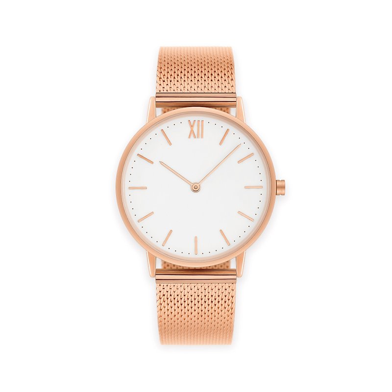 Signature 40 Rose Gold – Stainless Steel Mesh - 女表 - 其他材质 