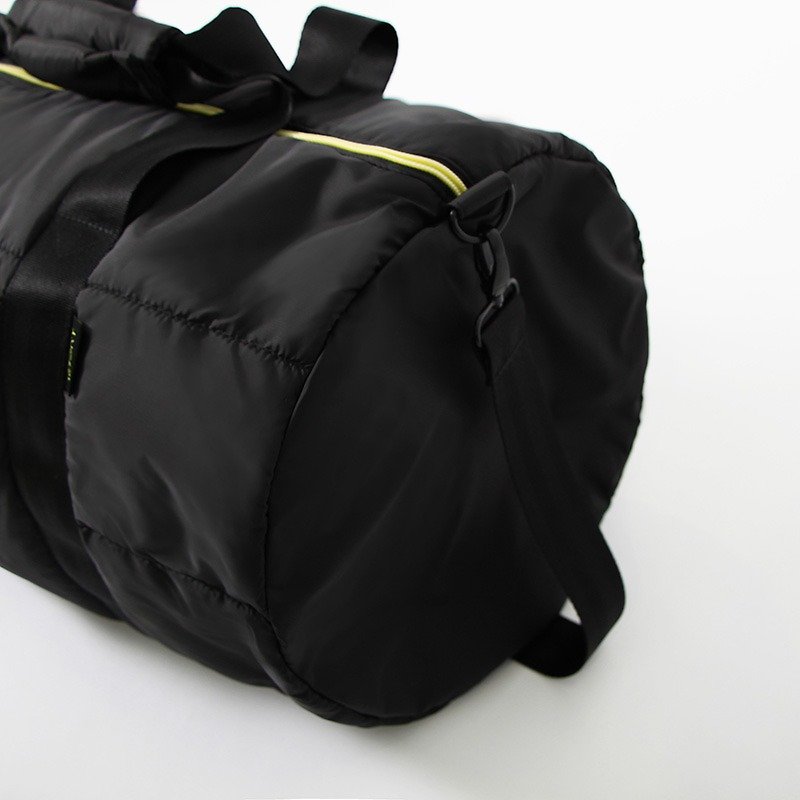 圆筒背包．黑╳黄 - 侧背包/斜挎包 - 其他材质 黑色