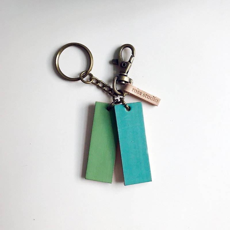 皮革钥匙圈│绿蓝SAC01011 - 钥匙链/钥匙包 - 真皮 蓝色