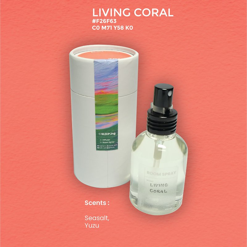color collection - living coral 100 ml. - 香薰/精油/线香 - 塑料 白色