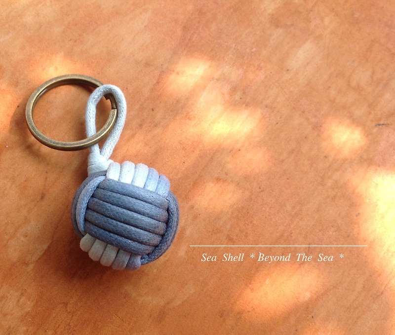 Monkey fistknot钥匙圈- 水手绳结 - 渐层蓝色 - 钥匙链/钥匙包 - 其他材质 