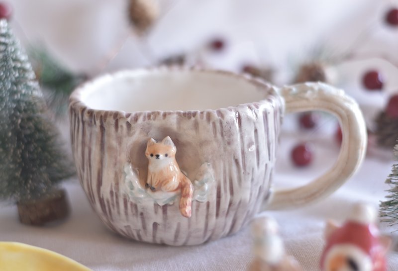 树中的小熊猫手工手绘陶瓷杯 - 茶具/茶杯 - 瓷 