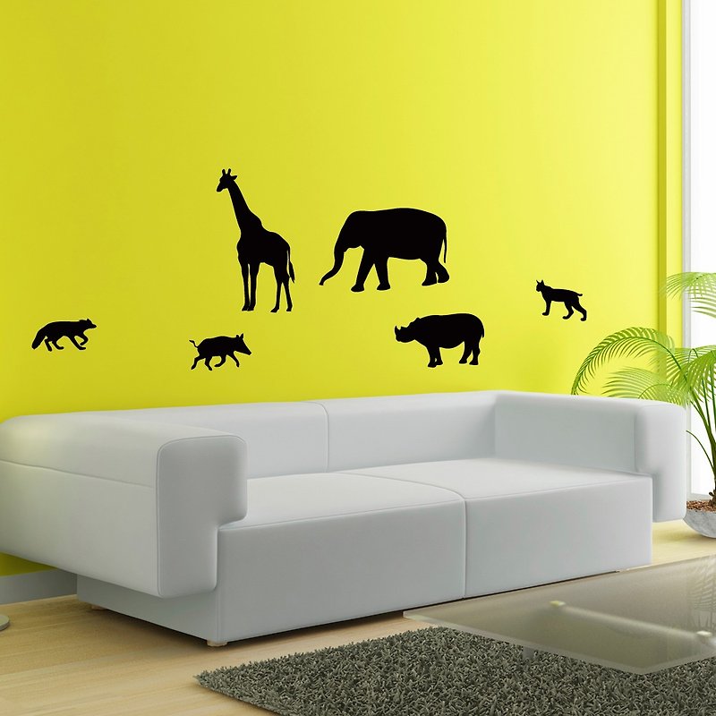 《Smart Design》创意无痕壁贴◆野生动物 8色可选 - 墙贴/壁贴 - 纸 黑色