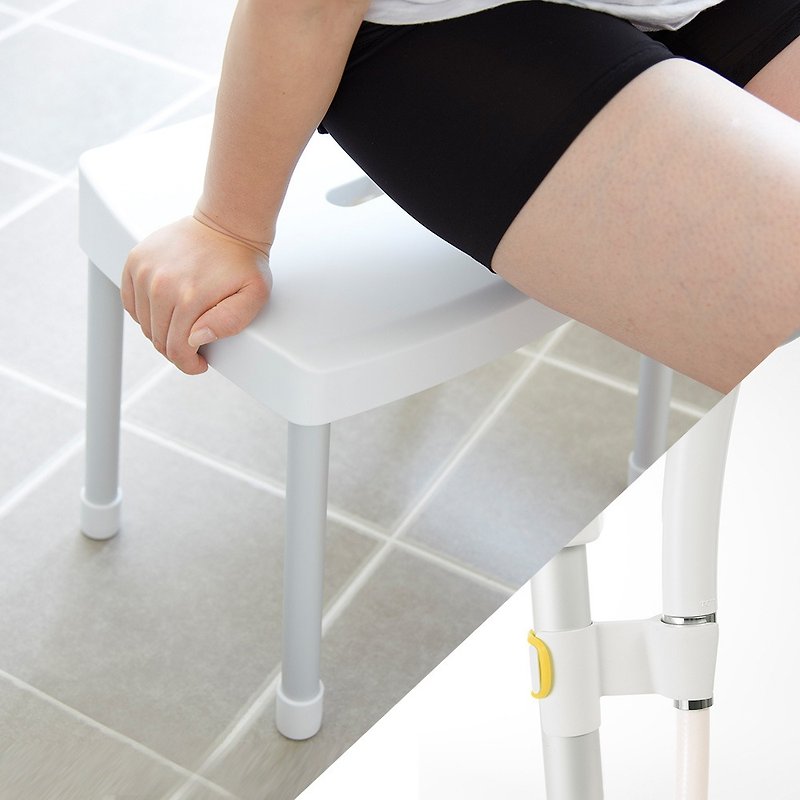 日本岩谷Iwatani RETTO沐浴专用安全椅凳(附莲蓬头固定座) - 卫浴用品 - 塑料 白色