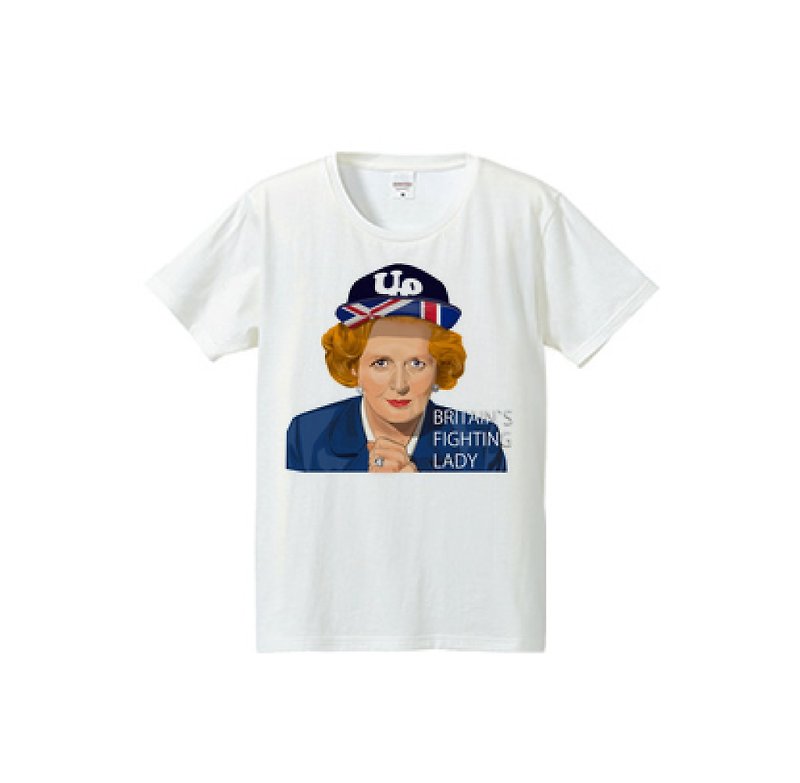 BRITAIN`S FIGHTING LADY（4.7oz Tシャツ） - 女装 T 恤 - 棉．麻 白色