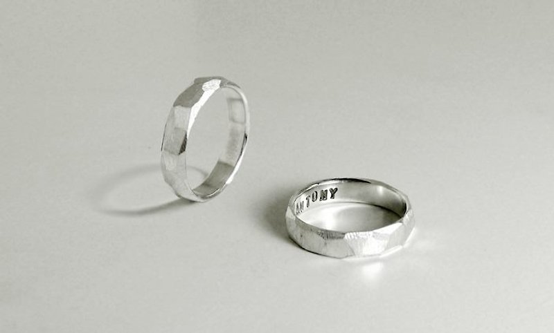 晶矿 银 戒指 - 戒指 - 其他金属 银色