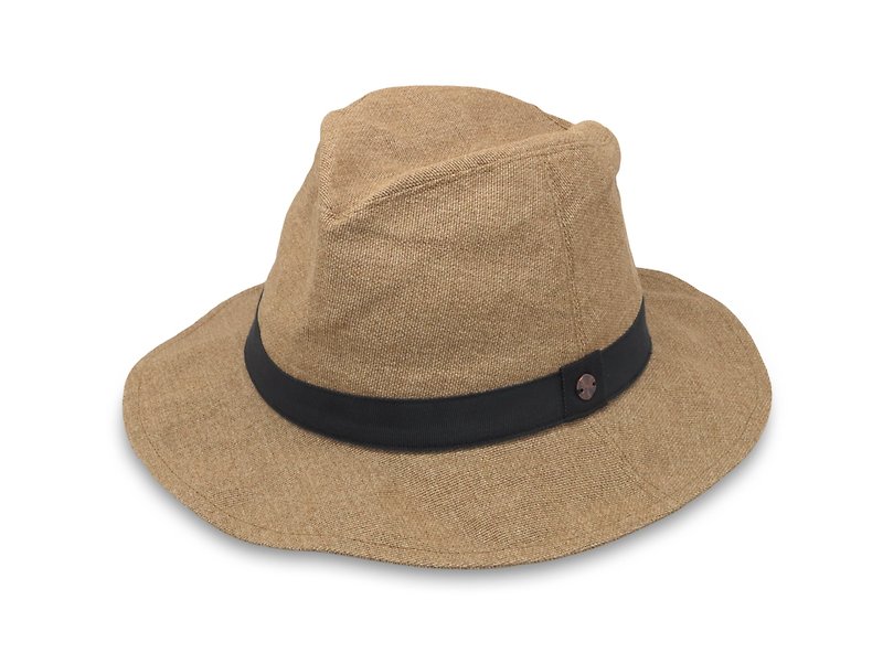 【日本老铺制帽】纸布绅士帽-摩卡色 - 帽子 - 纸 卡其色