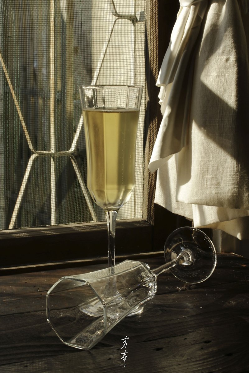 八角玻璃高脚杯 - 酒杯/酒器 - 玻璃 