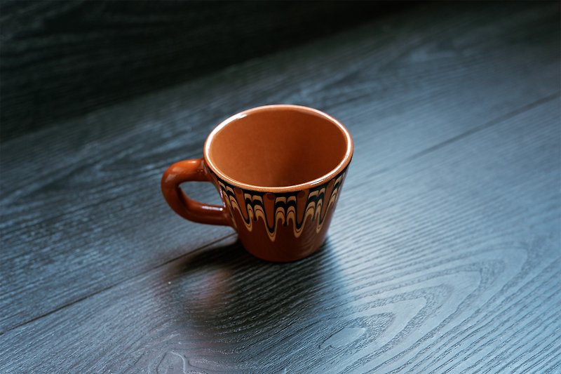德国70年代彩釉杯 - 杯子 - 陶 咖啡色