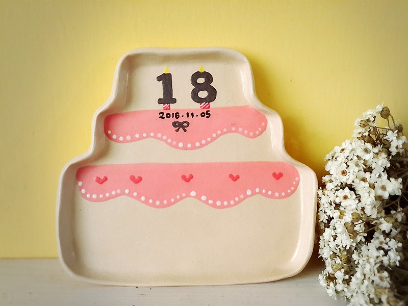 生日快乐 (加名字或纪念日期款) - 花瓶/陶器 - 其他材质 粉红色