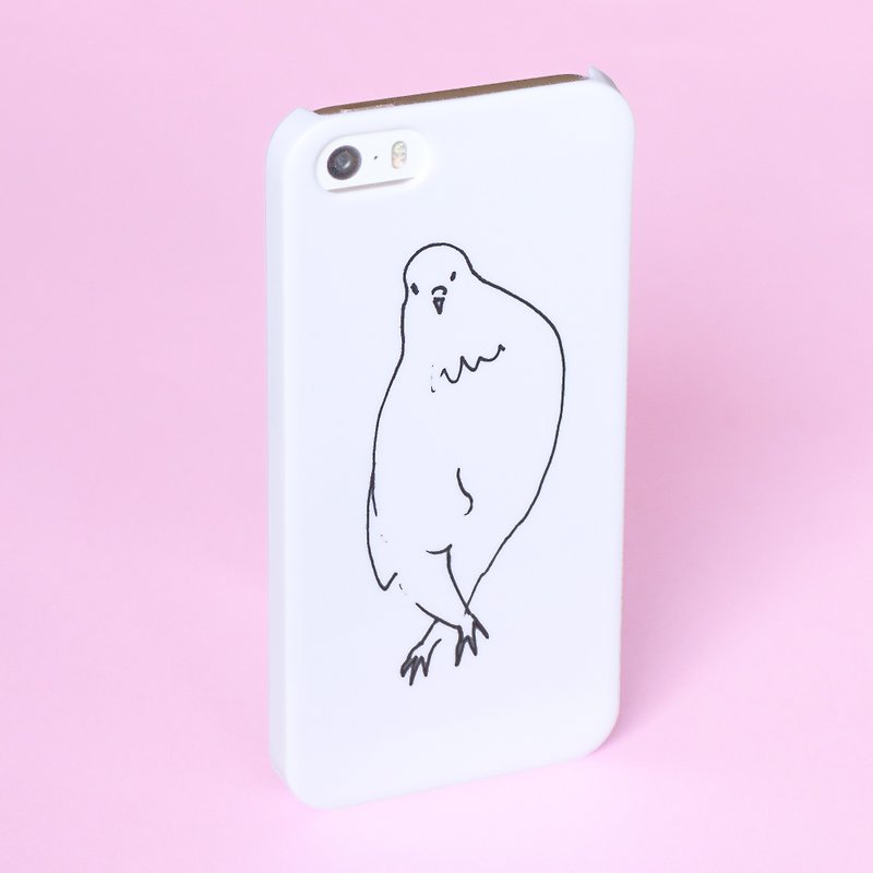 足バッテン貴婦人 スマホケース 白 機種選べます トリ 鳥 ハト 鳩 インコ Xperia iPhone Android - 手机壳/手机套 - 塑料 白色