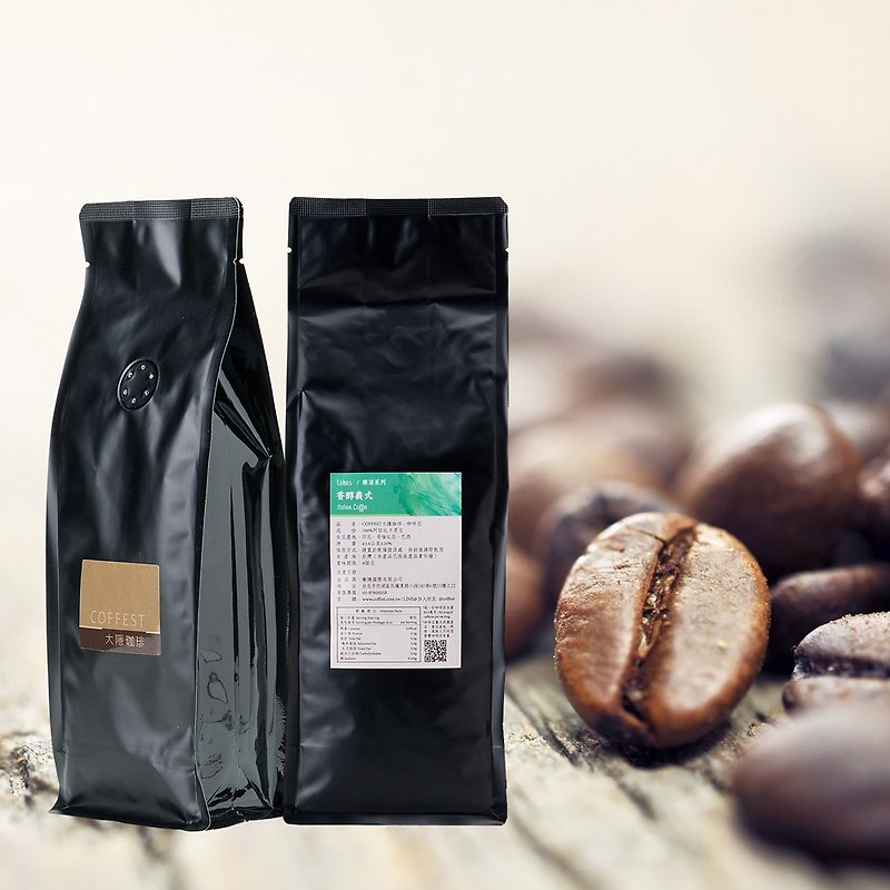 香醇义式 义式综合配方咖啡豆~中深焙/醇厚不酸/巧克力甘甜口感 - 咖啡 - 新鲜食材 黑色