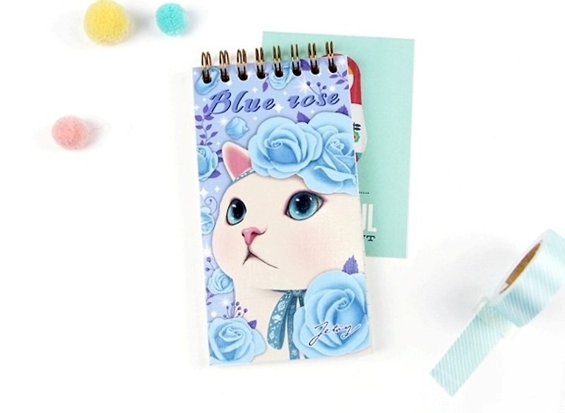 JETOY, 甜蜜猫 口袋 笔记本( check list)_Blue rose J1704302 - 笔记本/手帐 - 纸 蓝色