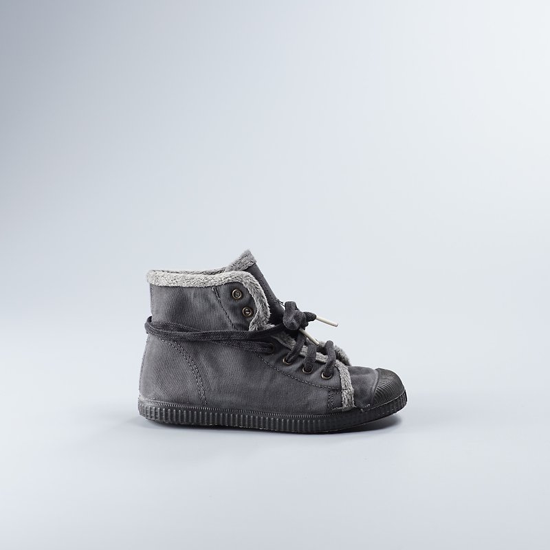 西班牙帆布鞋 冬季刷毛 黑色 黑头 洗旧  959777 童鞋尺寸 - 童装鞋 - 棉．麻 黑色