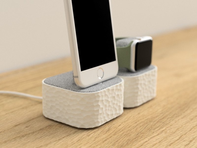 iphone stand, iphone holder, phone stand, minimal, for women, gift for her - 手机座/防尘塞 - 塑料 白色