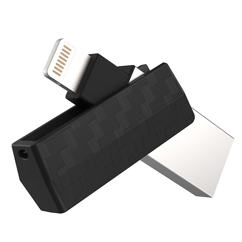 TEKQ uDrive Swivel iPhone lightning USB3.1 128GB 苹果随身碟 - U盘 - 其他金属 黑色