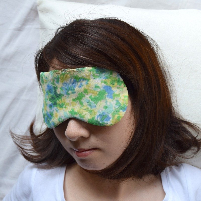 Dustypastel Flower/绿色/眼罩/旅行/睡眠 - 眼罩 - 棉．麻 绿色