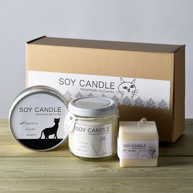 soy candle 3種セット - 蜡烛/烛台 - 蜡 白色