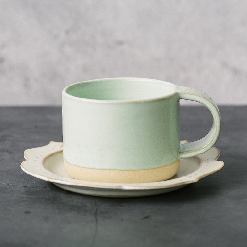 春漫野花 - 法式甜美浮雕 ArtDeco咖啡杯盘组 (蒲公英/蓝) - 咖啡杯/马克杯 - 陶 蓝色