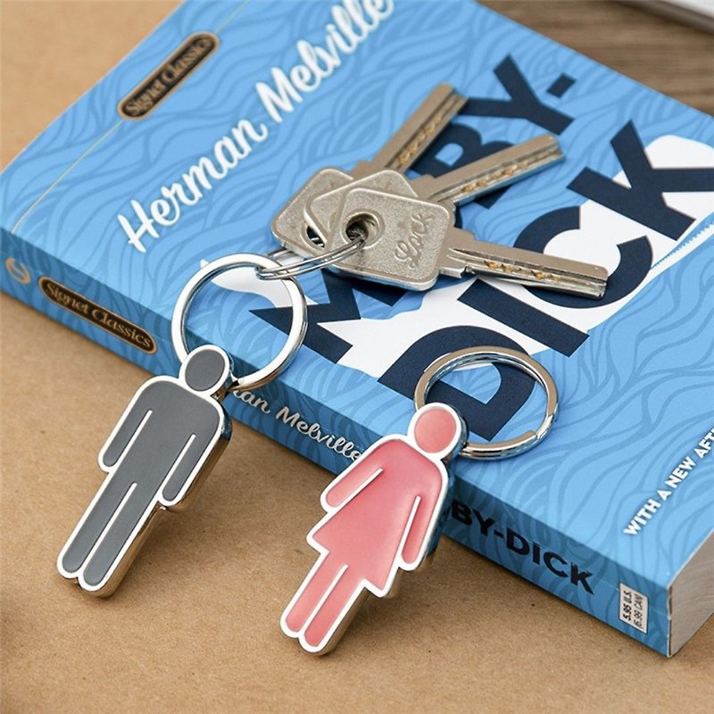 他和她钥匙扣 - 钥匙链/钥匙包 - 其他金属 粉红色