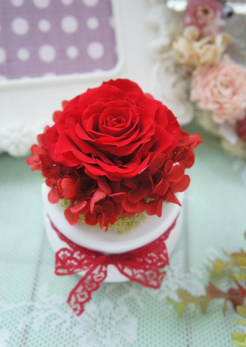最爱是你。深情玫瑰音乐铃/红玫瑰款(结婚礼物/婚礼布置/生日礼物)~ - 摆饰 - 植物．花 红色