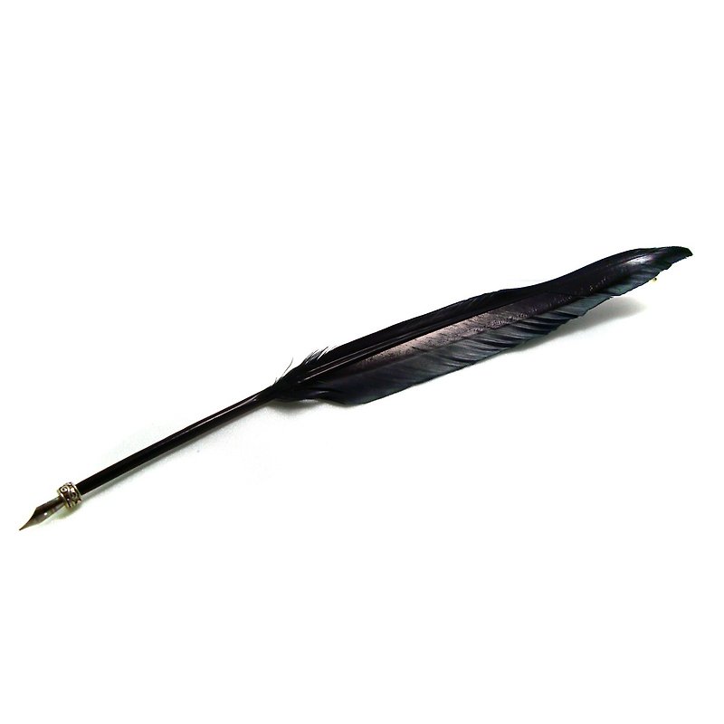 手工羽毛笔-沾水笔-钢笔尖-黑 - 钢笔 - 其他材质 黑色