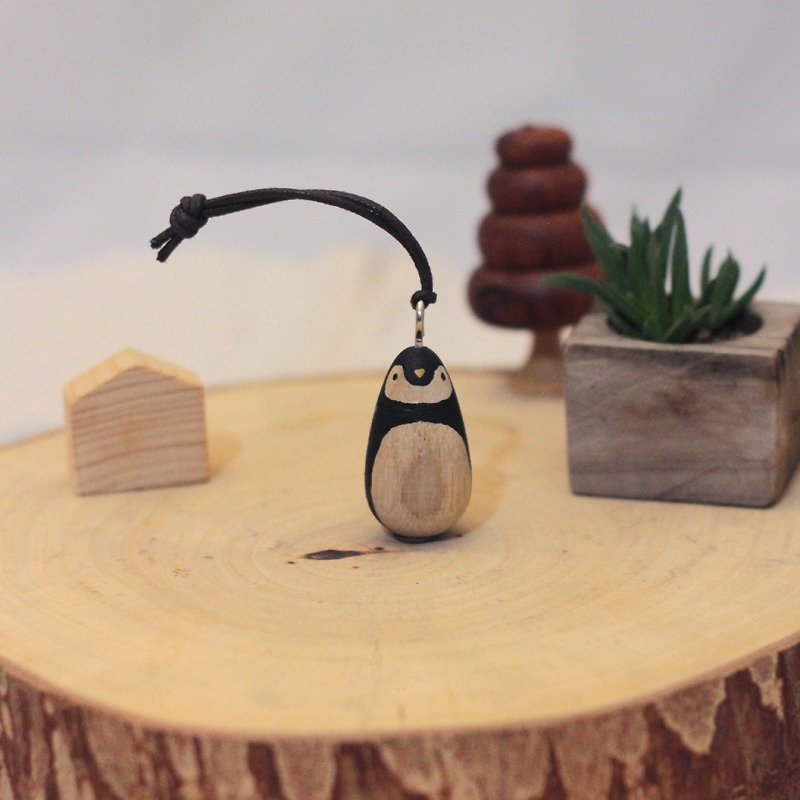 key holders penguin wood - 行李吊牌 - 木头 黑色