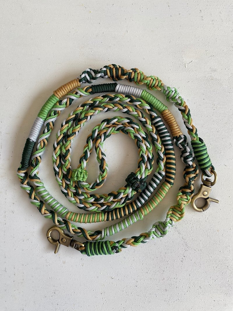 可调整长度设计-综合结编织手机挂绳 钥匙圈-自然绿 - 挂绳/吊绳 - 聚酯纤维 绿色