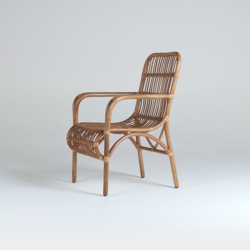 藤椅-自然色-北欧藤椅/室内椅/Indoor - 椅子/沙发 - 其他材质 咖啡色