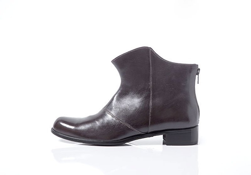 NOUR 短靴 - shadow boot 倒影短靴 - Charcoal Grey 碳灰色 - 女款短靴 - 真皮 灰色