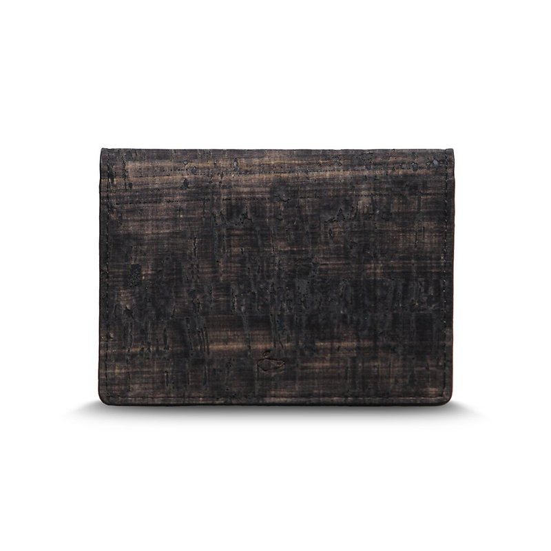 CORCO 双折软木名片夹 - 复古黑 - 皮夹/钱包 - 防水材质 