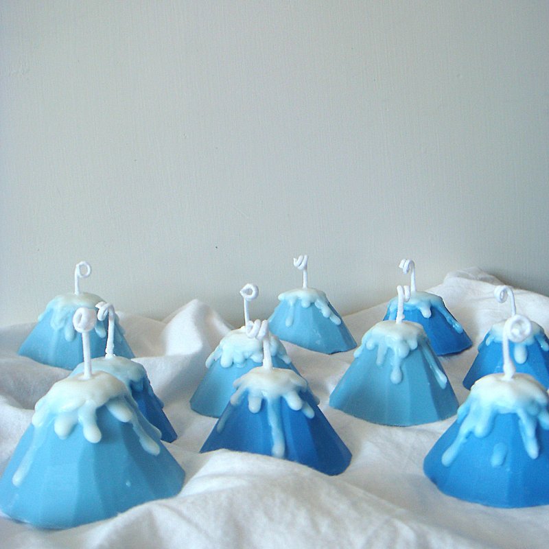 Mountain富士山 手工大豆蜡烛10个起 结婚回礼 派对礼物 婚礼小物 - 蜡烛/烛台 - 蜡 蓝色