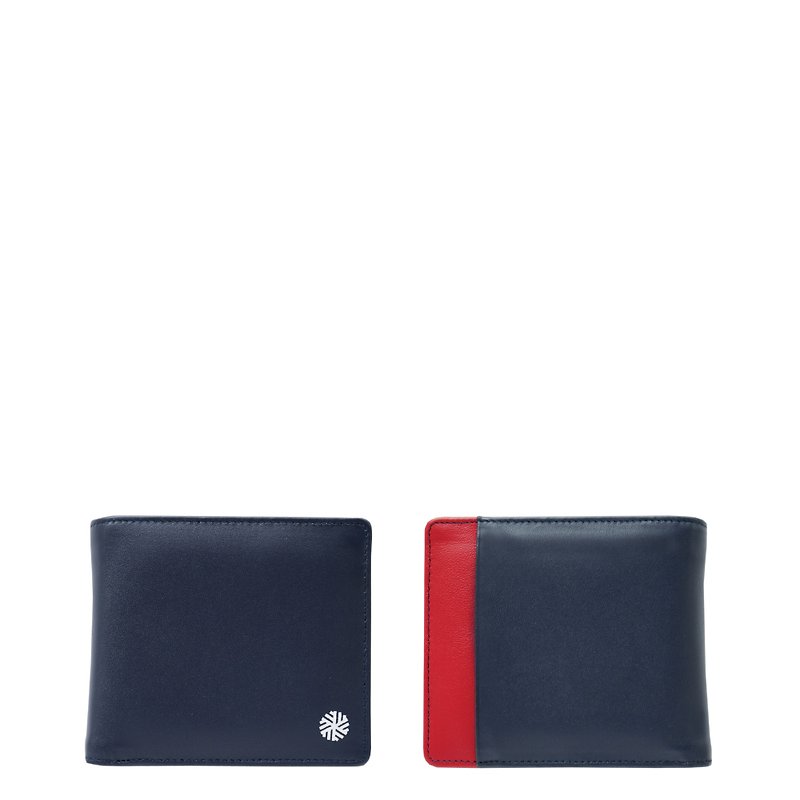 IVERSEN Timo Wallet in Navy / Red - 皮夹/钱包 - 真皮 蓝色