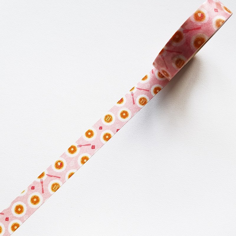 NICHIBAN Petit Joie 和纸胶带【面包蛋糕 (PJMT-15S020)】 - 纸胶带 - 纸 粉红色