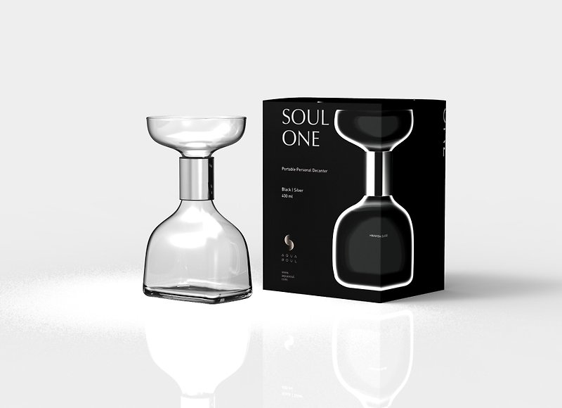 SOUL ONE可携式个人醒酒器 醒酒 酒杯 储酒瓶 三合一 金点设计奖 - 酒杯/酒器 - 玻璃 白色