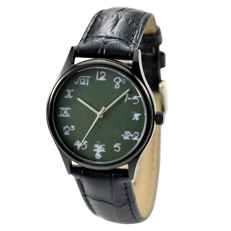 数学公式手表 中性设计 全球包邮 - 男表/中性表 - 不锈钢 绿色