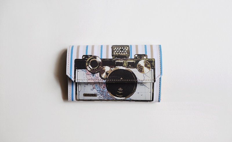 小纸包/卡片零钱包-地图相机 卡夹 - 零钱包 - 纸 蓝色
