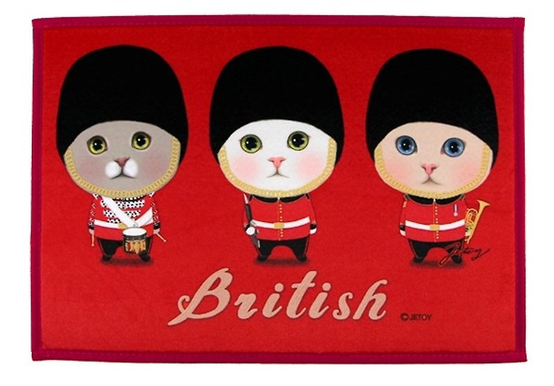 Jetoy, 甜蜜猫  止滑 脚踏垫 第二代_British J1701402 - 被子/毛毯 - 聚酯纤维 红色