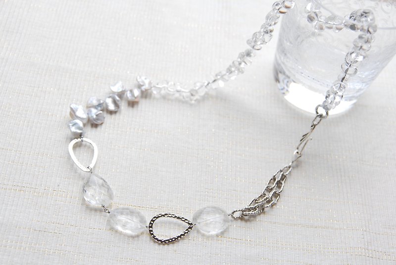 クリスタルの真夏のネックレス - 项链 - 宝石 白色