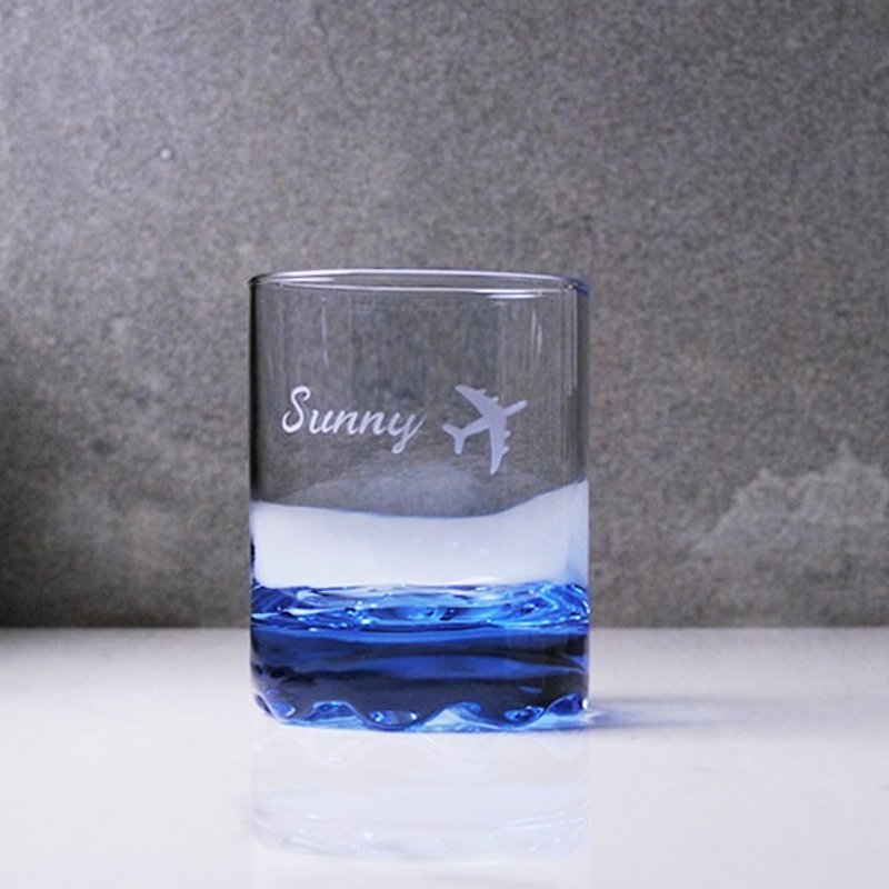 220cc【航空版】深海蓝意大利酒杯 送给当空姐的女友空服员礼物 - 酒杯/酒器 - 玻璃 蓝色