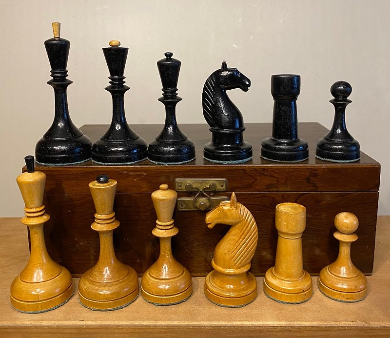 BFII 国际象棋棋具，Botvinnik - Flohr II - 桌游/玩具 - 木头 